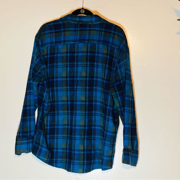 Outback Rider Blue Cotton Plaid Button Up size Men’s M - Picture 4 of 4